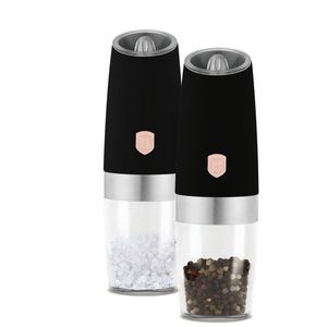Set 2 rasnite pentru sare/piper Berlinger Haus, Black Rose, plastic/ceramica, negru imagine