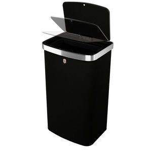 Cos de gunoi cu senzor Berlinger Haus, Black Rose, 38.5x28.5x65 cm, 60 L, otel, negru/argintiu imagine