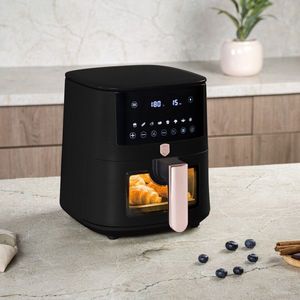 Friteuza cu aer cald si fereastra Berlinger Haus, Black Rose, 5 L, 1400W, negru imagine