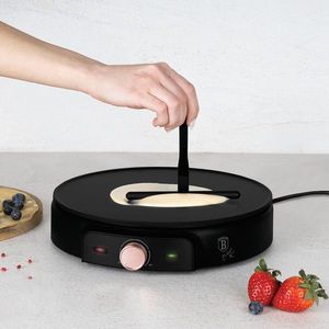 Aparat pentru prepararea clatitelor Berlinger Haus, Black Rose, 1500W, 30 cm, aluminiu, negru imagine