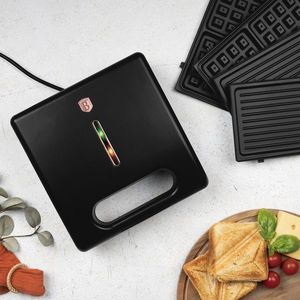 Sandwich maker 3 in 1 Berlinger Haus, Black Rose, 22.5x13 cm, aluminiu, negru imagine