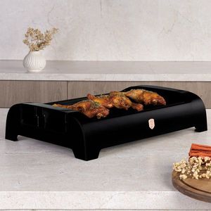 Gratar electric de masa Berlinger Haus, Black Rose, 1500W, 37x24 cm, aluminiu turnat, negru imagine