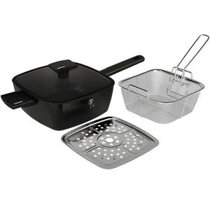 Set 4 piese pentru gatit Berlinger Haus, Monaco, 24x24x9 cm, aluminiu, negru imagine