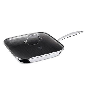 Tigaie grill cu capac Berlinger Haus, Eternal, 28 cm, inox, argintiu imagine