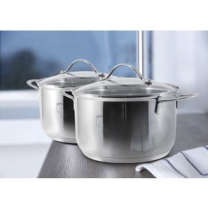 Oala cu capac Berlinger Haus, Silver Jewellery, 18 cm, 2.6 L, inox, argintiu imagine