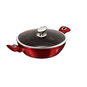 Oala cu capac Berlinger Haus, Burgundy, 28 cm, 3.8 L, aluminiu forjat, rosu imagine