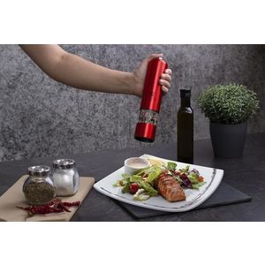Set 2 rasnite electrice pentru sare/piper Berlinger Haus, Burgundy, inox/ceramica, rosu imagine
