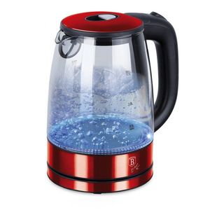 Ceainic electric Berlinger Haus, Burgundy, 1.7 L, sticla borosilicata, rosu/transparent imagine