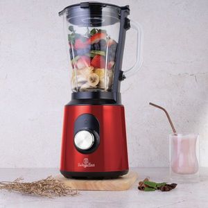 Blender de masa Berlinger Haus, Burgundy, 1000W, 1.5 L, inox/sticla/plastic, rosu/transparent imagine