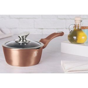 Cratita cu capac Berlinger Haus, Rose Gold, 16 cm, 1.2 L, aluminiu forjat, roz imagine