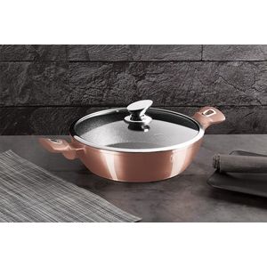 Oala cu capac Berlinger Haus, Rose Gold, 28 cm, 3.8 L, aluminiu forjat, roz imagine