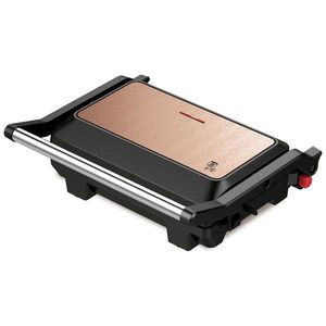 Gratar electric Berlinger Haus, Rose Gold, 1000W, 23x14.5 cm, roz/negru imagine