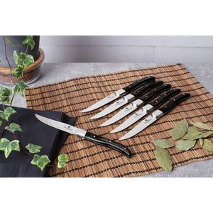 Set 6 cutite pentru friptura Berlinger Haus, Laguiole, inox, negru imagine