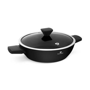 Oala cu capac Blaumann, Black Silver, 28 cm, aluminiu forjat, negru mat imagine
