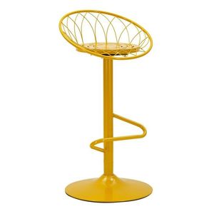 Scaun de bar, Mauro Ferretti, Clox, 49x45x92 cm, metal, galben mustar imagine