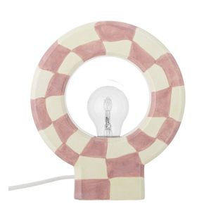 Lampa de masa, Bloomingville, Vialini, 1 x E27, 20.5x7x23.5 cm, ceramica, roz imagine