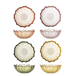 Set 4 boluri, Bloomingville, Kana, 12x4.5 cm, 120 ml, sticla, multicolor imagine