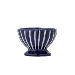 Bol, Bloomingville, Nini Lines, 9x6.5 cm, 170 ml, ceramica, albastru imagine