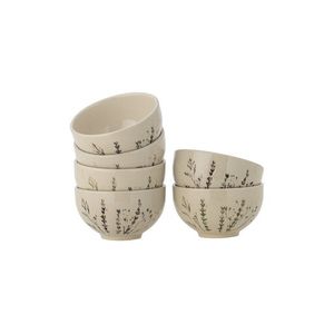 Set 6 boluri, Bloomingville, Bea, 11.5x6.5 cm, 300 ml, ceramica, natural imagine