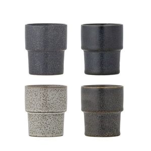Set 4 cesti, Bloomingville, Ewan, 7.5x9 cm, 150 ml, ceramica, multicolor imagine