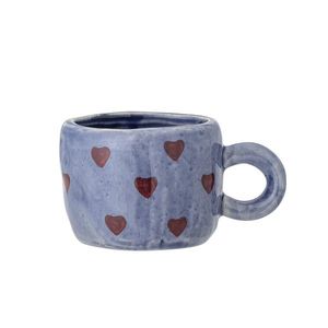 Ceasca, Bloomingville, Nini Hearts, 7x6 cm, 100 ml, ceramica, albastru imagine
