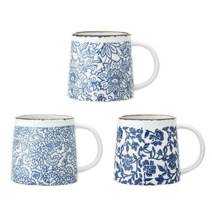 Set 3 cani, Bloomingville, Molly, 9.5x9.5 cm, 400 ml, ceramica, albastru imagine
