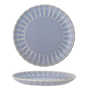 Farfurie intinsa, Bloomingville, Latina, 27x2 cm, ceramica, albastru deschis imagine