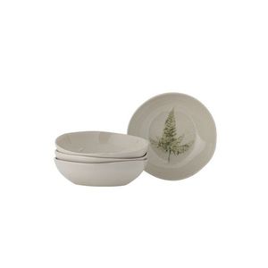 Set 4 farfurii adanci, Bloomingville, Bea, 21x6 cm, ceramica, natural imagine