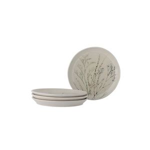Set 4 farfurii intinse, Bloomingville, Bea, 27.5x3 cm, ceramica, natural imagine