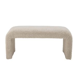 Bancheta, Bloomingville, Bobbie, 100x45x45 cm, lemn de pin/placaj/poliester, natural imagine