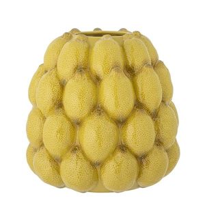Vaza decorativa, Bloomingville, Limone, 22x22 cm, ceramica, galben imagine