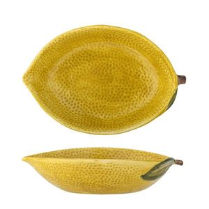 Bol, Bloomingville, Limone, 26x18x6 cm, 930 ml, ceramica, galben imagine