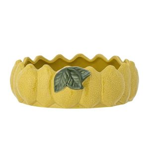 Bol, Bloomingville, Limone, 21x6.5 cm, 1.09 L, ceramica, galben imagine