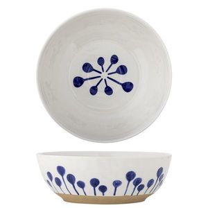 Bol salata, Bloomingville, Linora, 28x9 cm, ceramica, albastru imagine