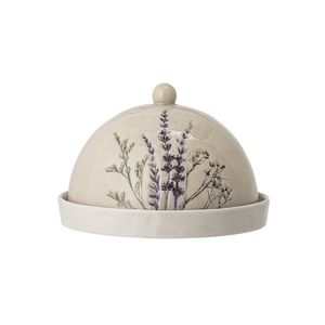 Untiera cu capac, Bloomingville, Bea, 15x10 cm, ceramica, natural imagine