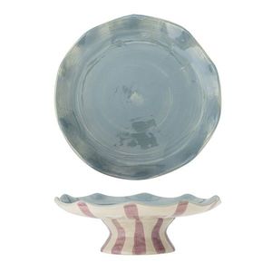 Platou pentru prajituri, Bloomingville, Willa, 28x9.5 cm, ceramica, multicolor imagine