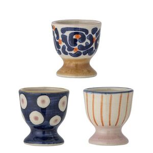 Set 3 suporturi pentru ou, Bloomingville, Eviaya, 4.5x5 cm, 30 ml, ceramica, multicolor imagine