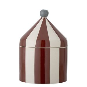 Recipient cu capac, Bloomingville, Cimmi, 15.5x25 cm, 1.15 L, ceramica, rosu imagine