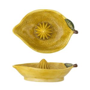 Storcator lamaie, Bloomingville, Limone, 15.5x10.5x5 cm, 160 ml, ceramica, galben imagine