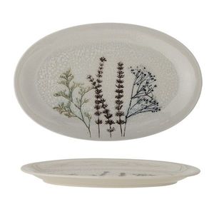 Platou pentru servire, Bloomingville, Bea, 28.5x18x2 cm, ceramica, natural imagine