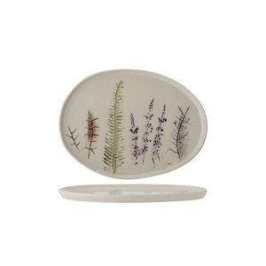 Platou pentru servire, Bloomingville, Bea, 34.5x26x2 cm, ceramica, natural imagine