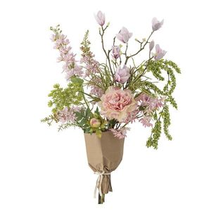 Buchet flori artificiale, Bloomingville, Breeze, 40x138 cm, poliester/polietilena, roz imagine
