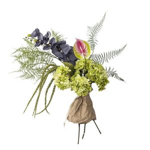 Buchet flori artificiale, Bloomingville, Poetry, 30x80 cm, polietilena/fier/textil, verde imagine