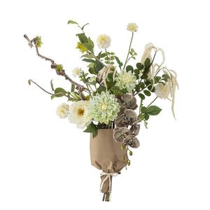 Buchet flori artificiale, Bloomingville, Rise, 40x109 cm, poliester/polietilena, alb imagine