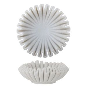 Bol decorativ, Bloomingville, Harmonia, 17.5x6 cm, marmura, alb imagine
