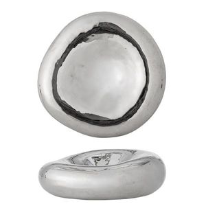 Bol decorativ, Bloomingville, Shine, 18x6 cm, ceramica, argintiu imagine