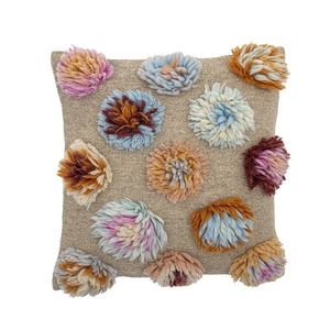Perna decorativa, Bloomingville, Somma, 50x50 cm, lana/bumbac, multicolor imagine