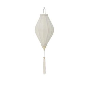 Decoratiune suspendata, Bloomingville, Pomp, 20x39 cm, poliester/bambus, alb imagine