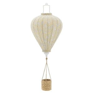 Decoratiune suspendata, Bloomingville, Pomp, 35x85 cm, poliester/zambila de apa, galben imagine