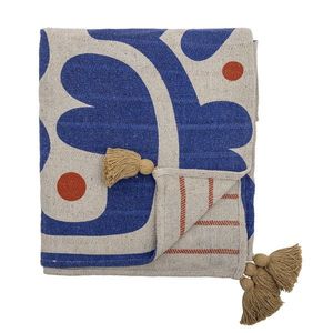 Pled, Bloomingville, Eviaya, 130x160 cm, amestec bumbac, multicolor imagine